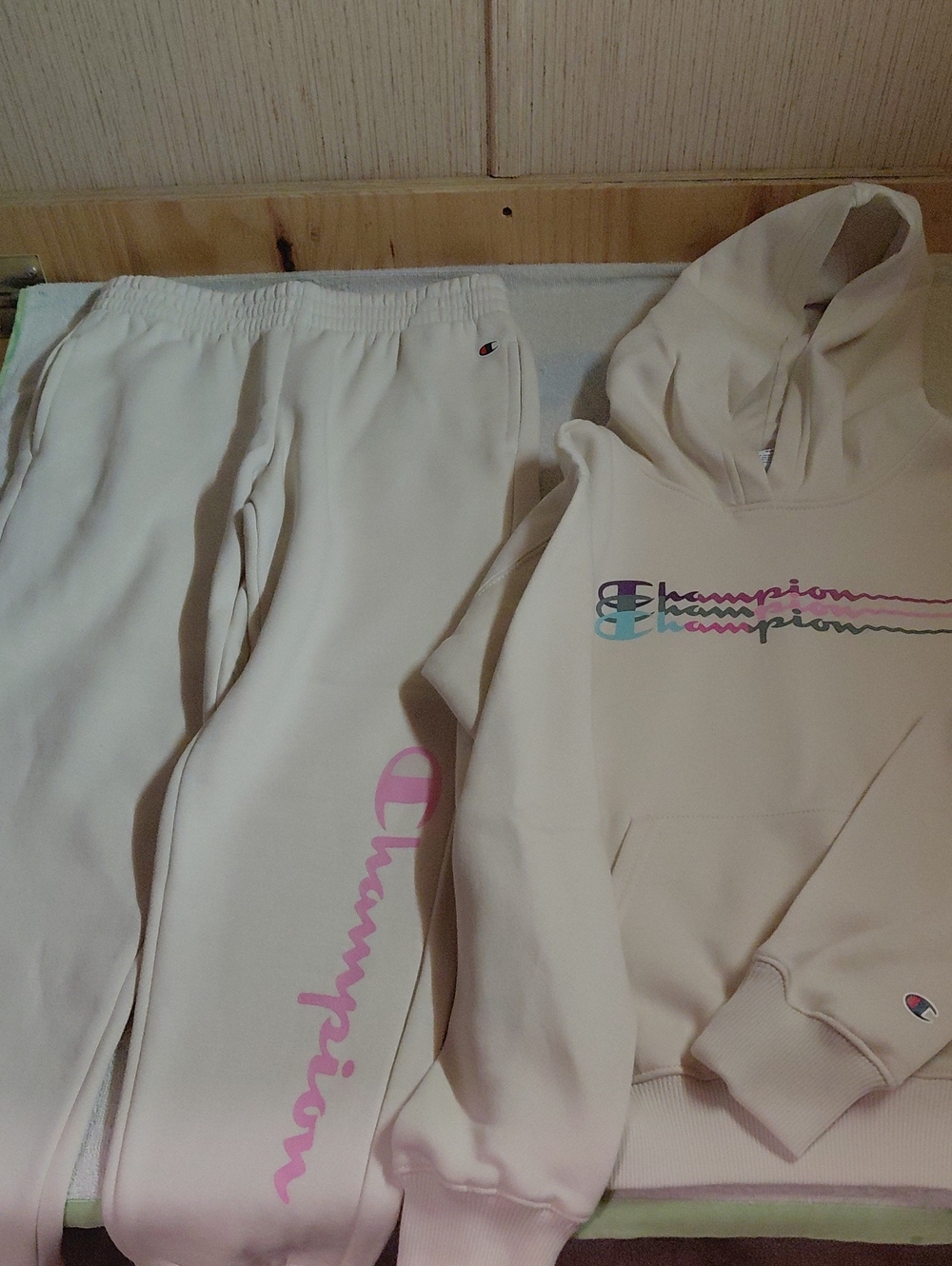 Champion Youth Athletic Set, NWT, Size M (8-10), Putty (Light Yellow) Color, $42
